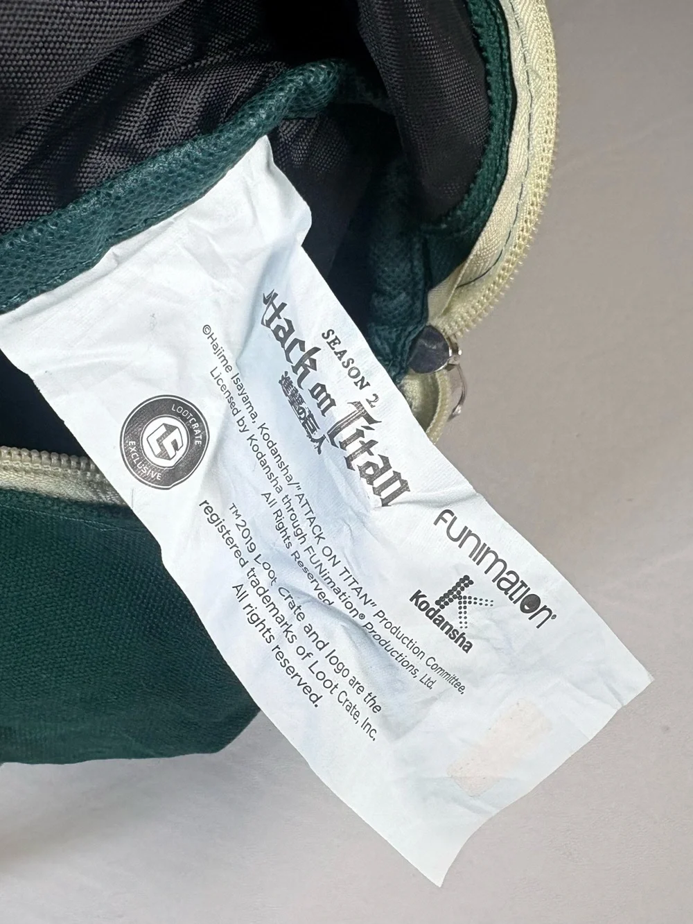 Attack On Titan Anime Gym Bag Green Duffle bag